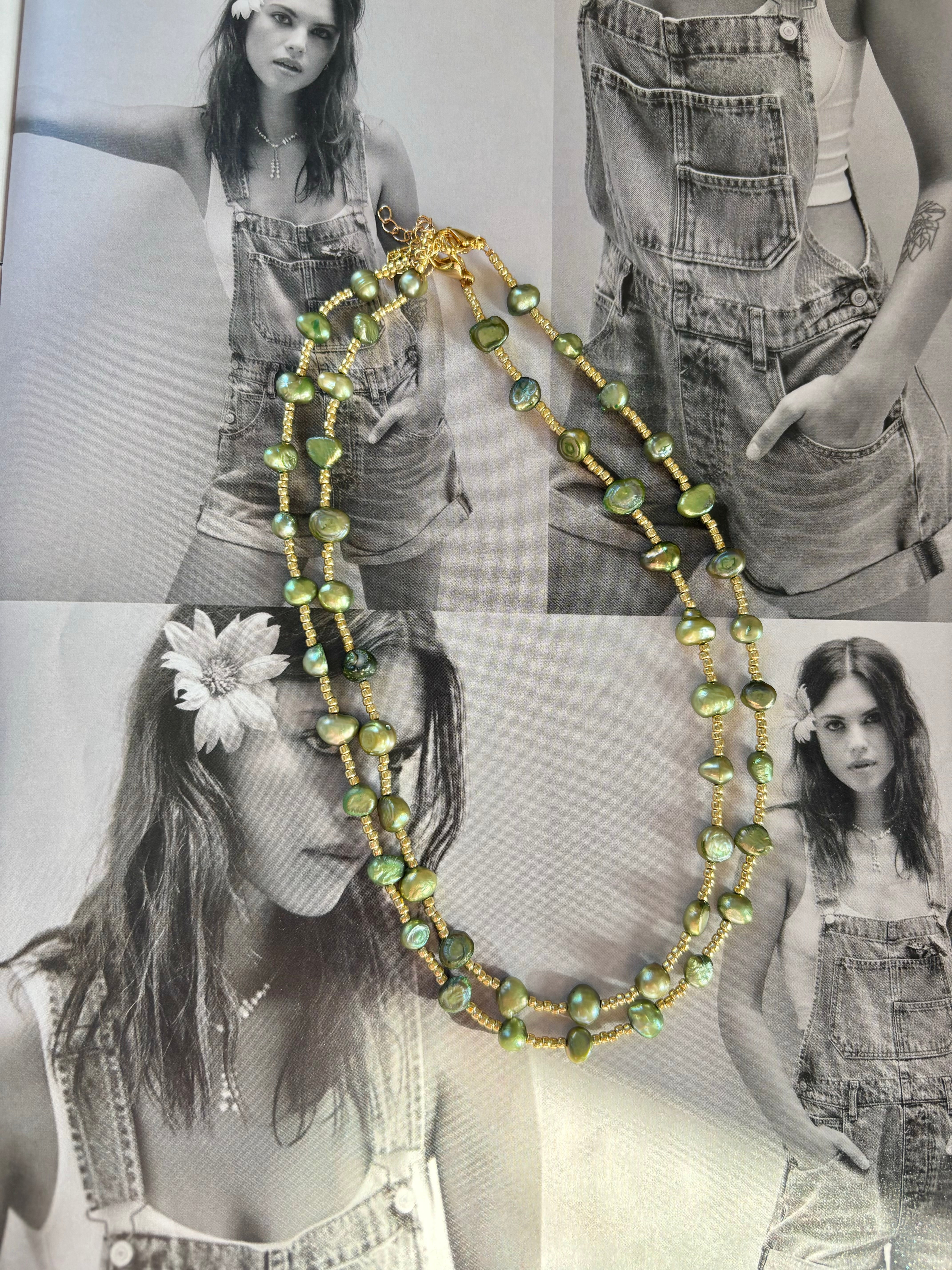 Dotted Freshwater Pearl Necklace
