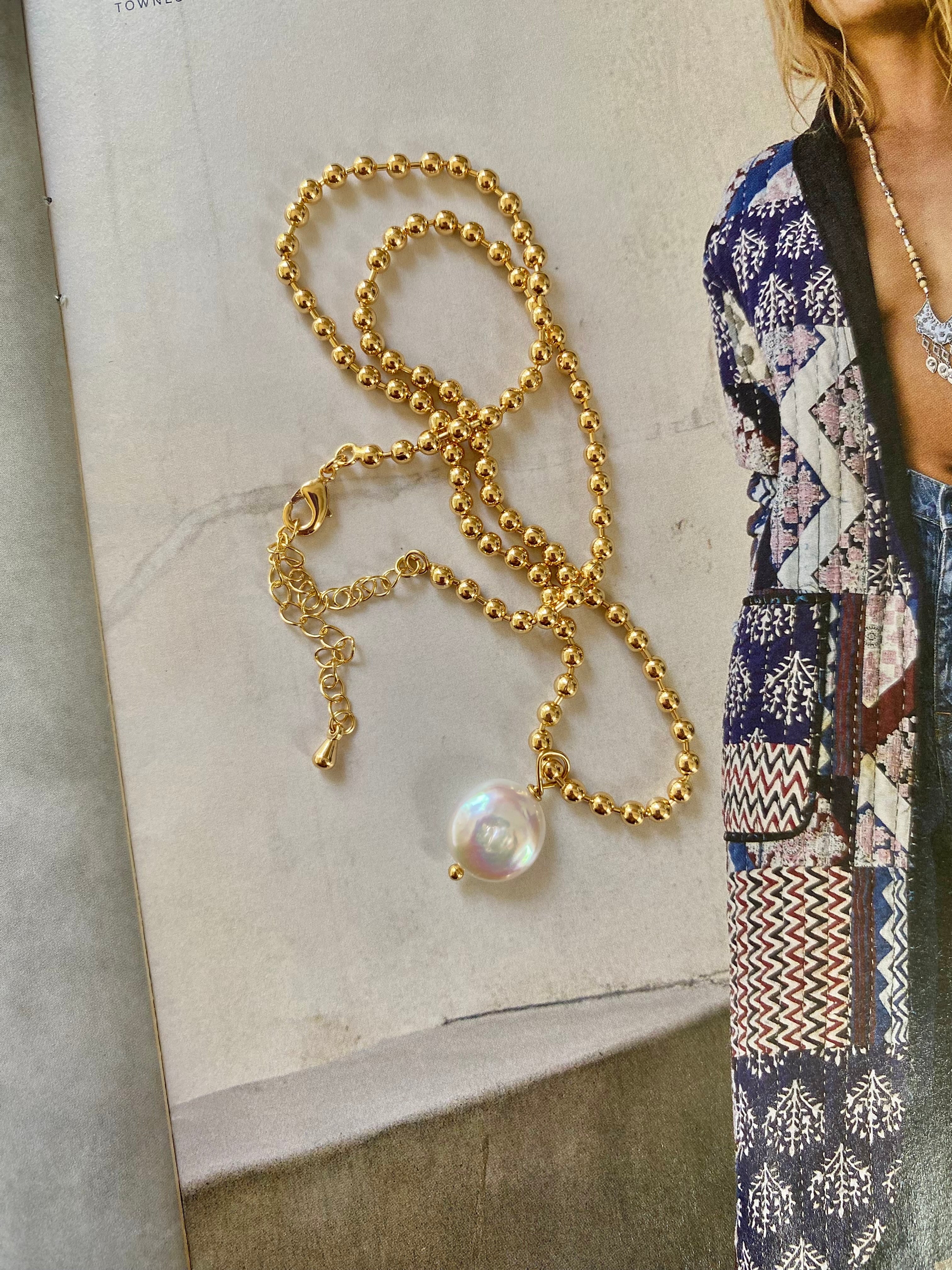 Pearl Coin Necklace