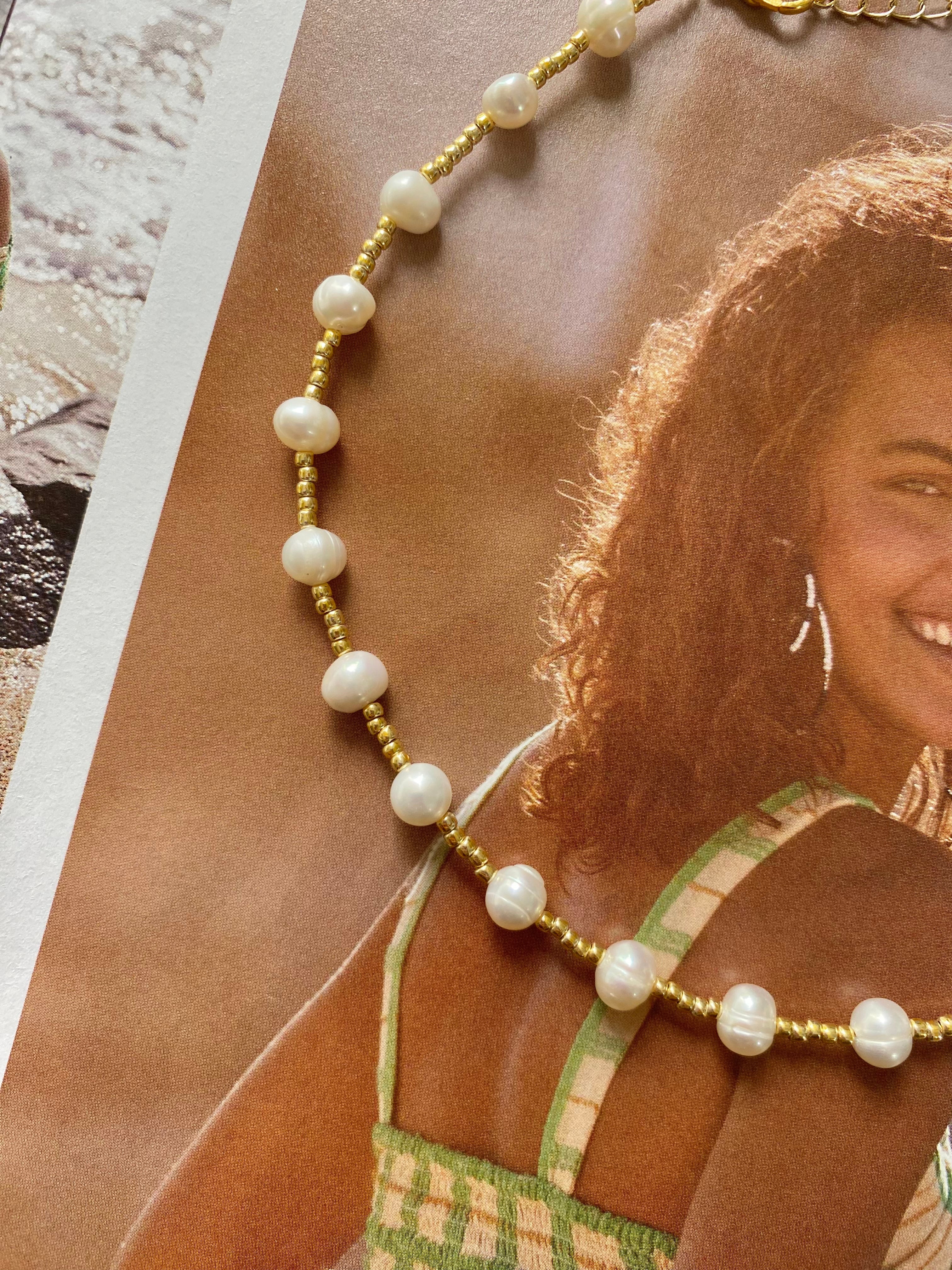 Dotted Freshwater Pearl Necklace
