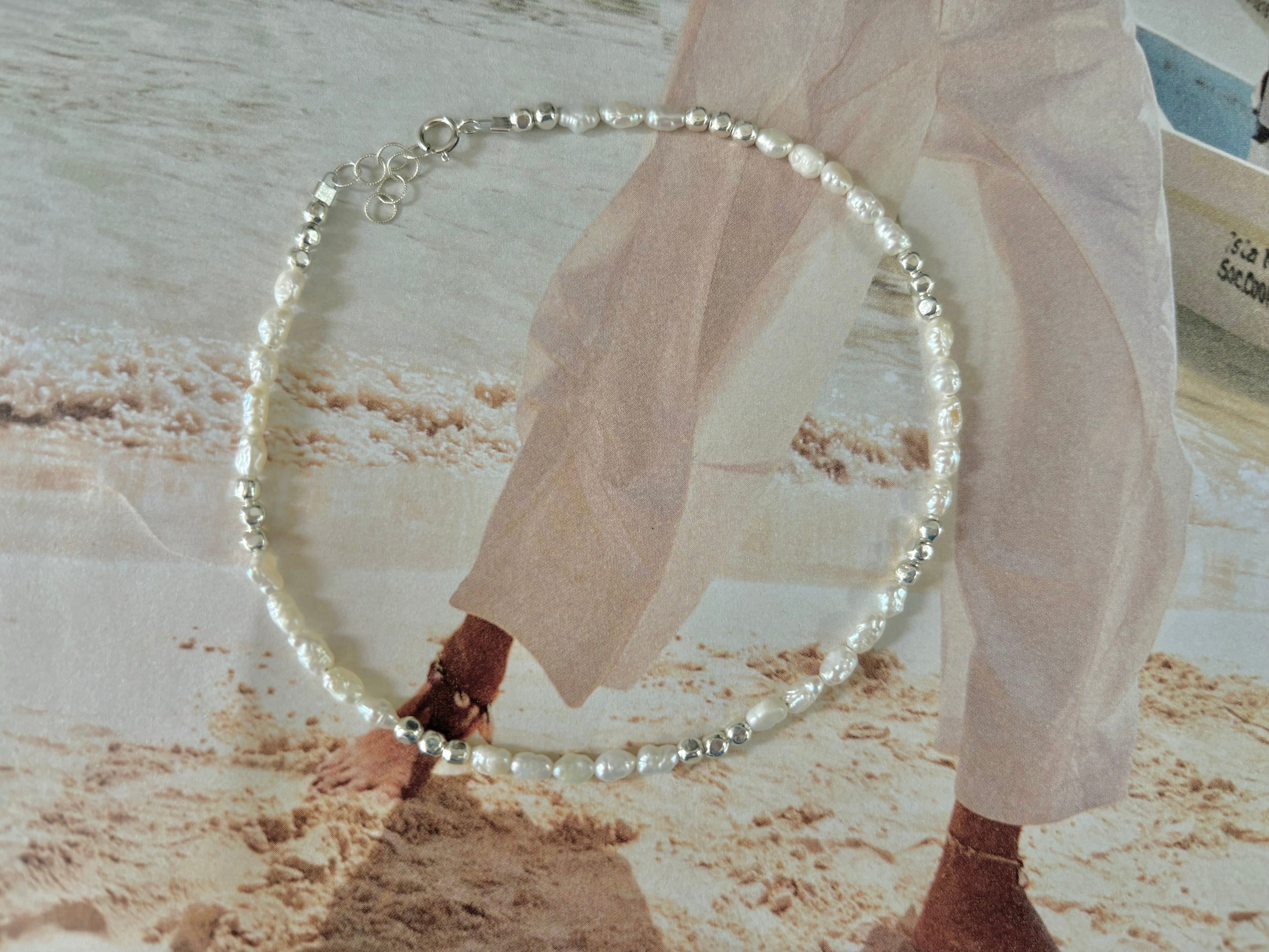 Freshwater Rice Pearl Anklet