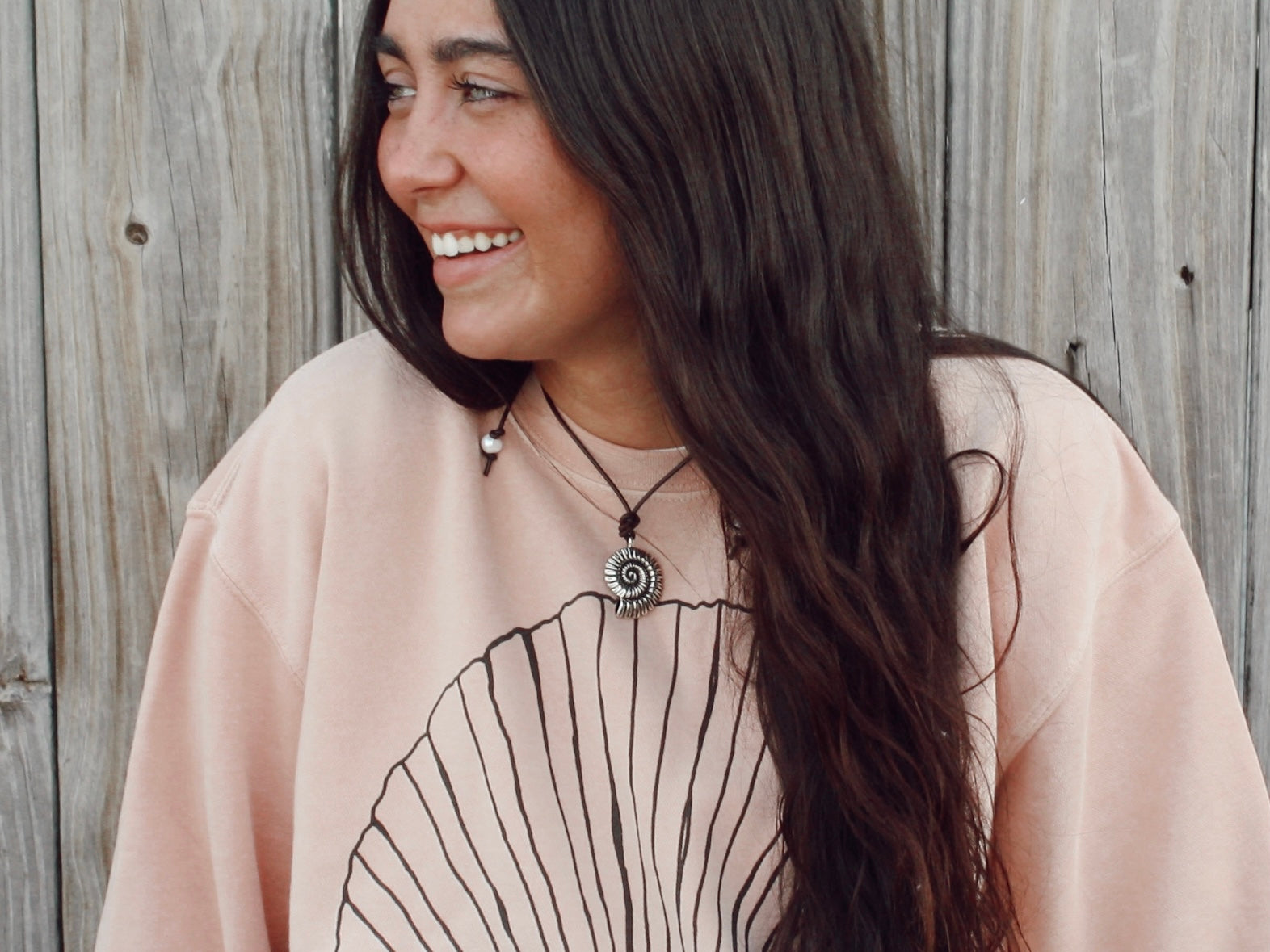 Nautilus Leather Cord Necklace