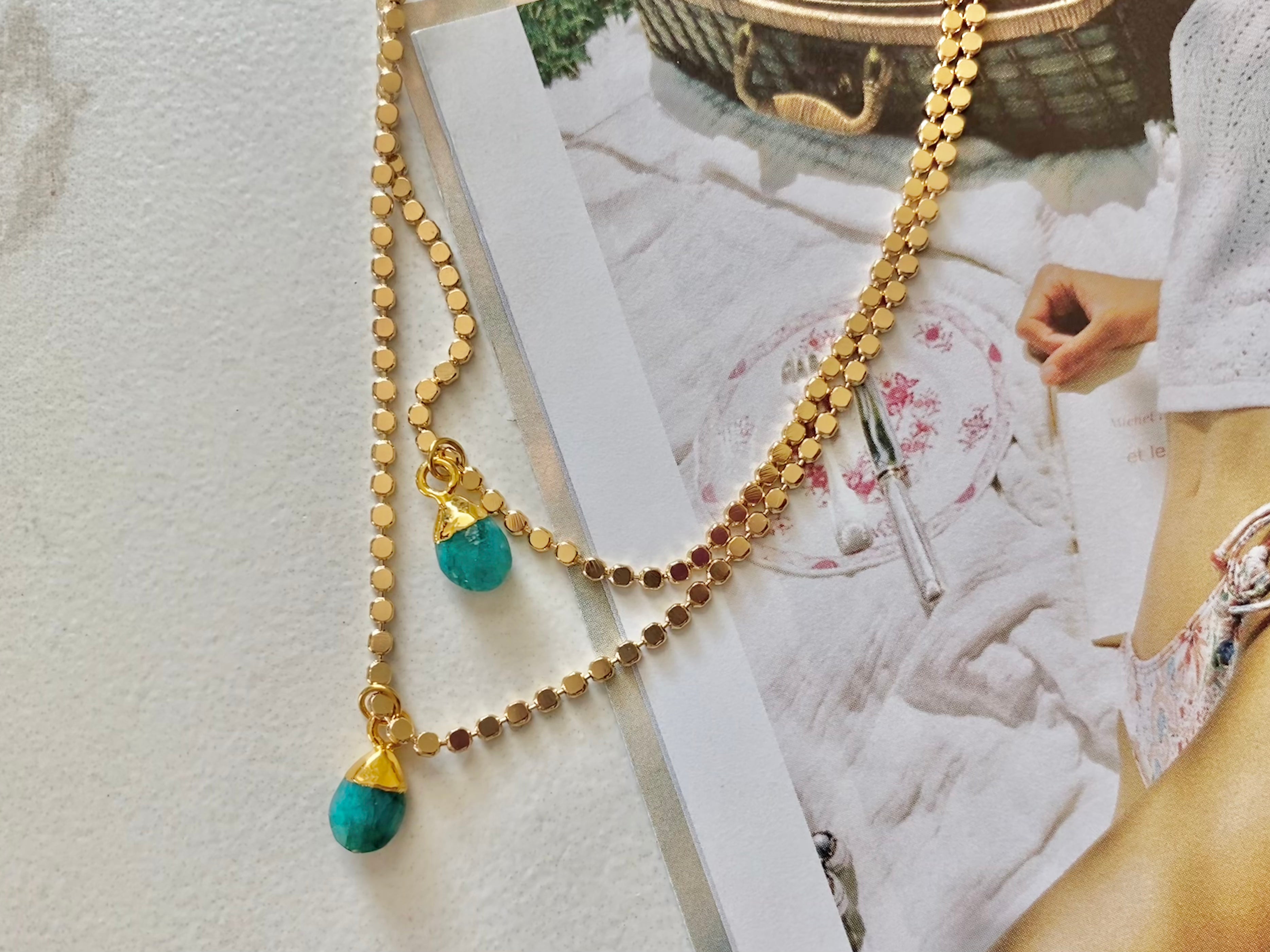 Dahlia Gemstone Necklace