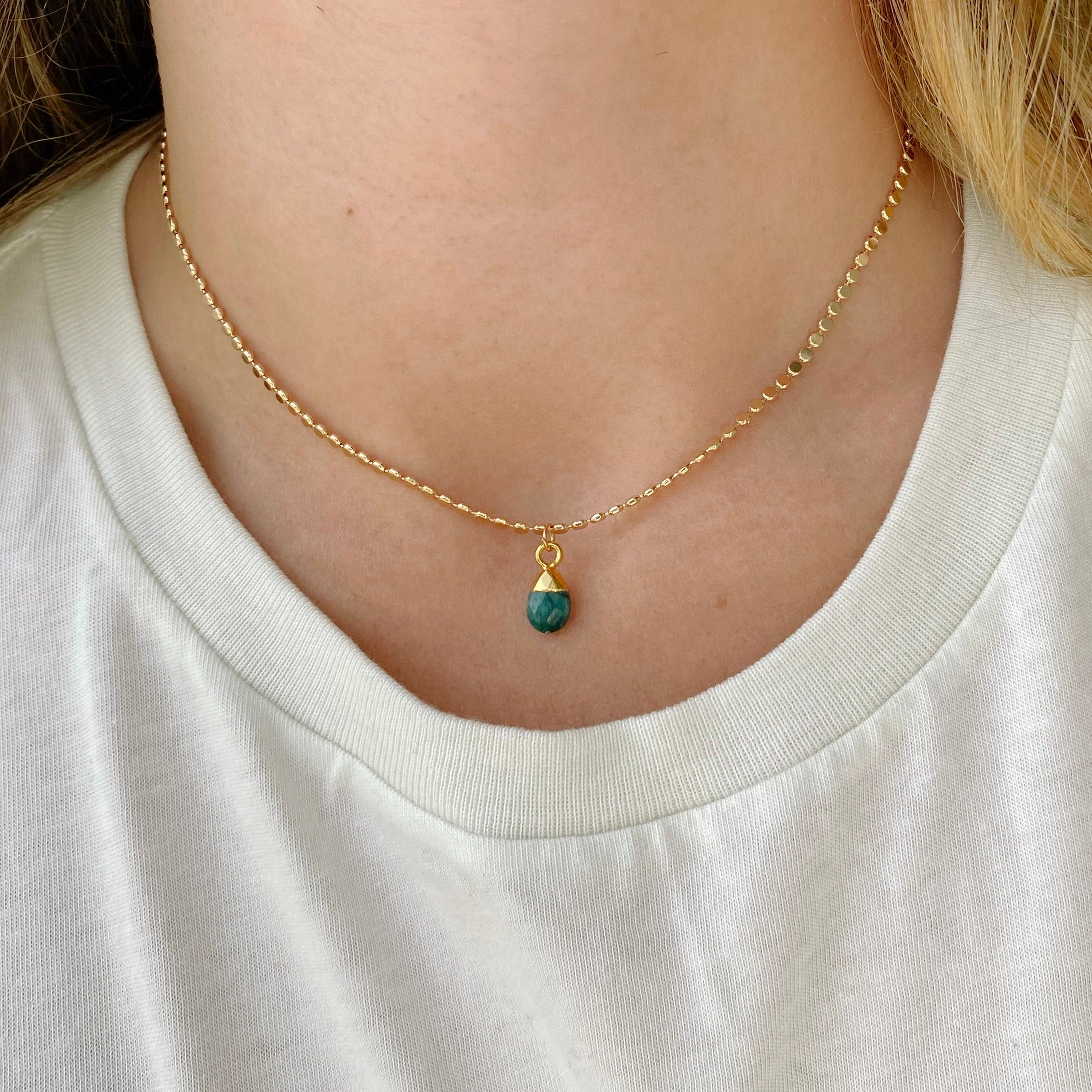 Dahlia Gemstone Necklace