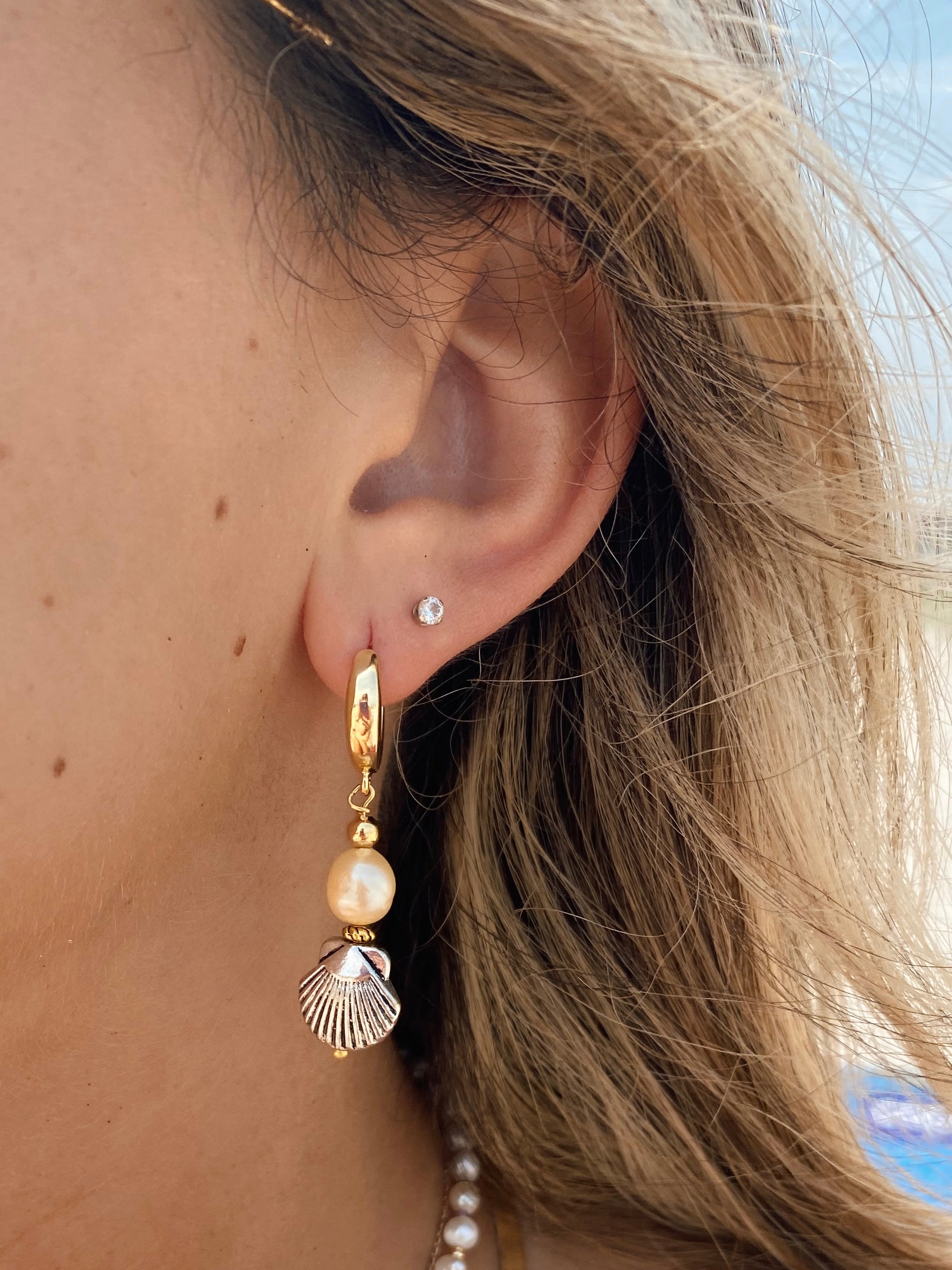 Coastal Mixed Metal Earrings