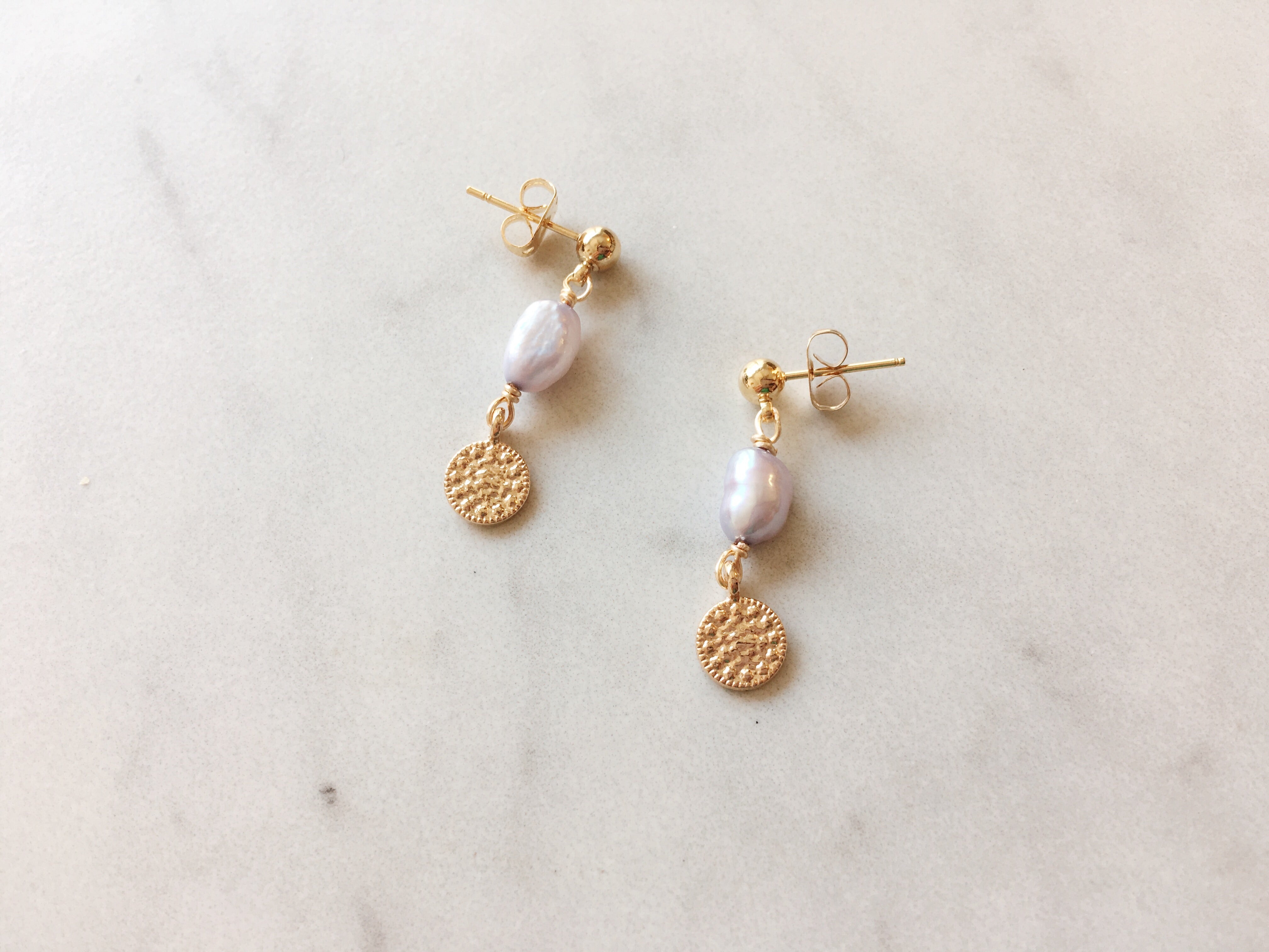 Mini Mermaid Coin Earrings
