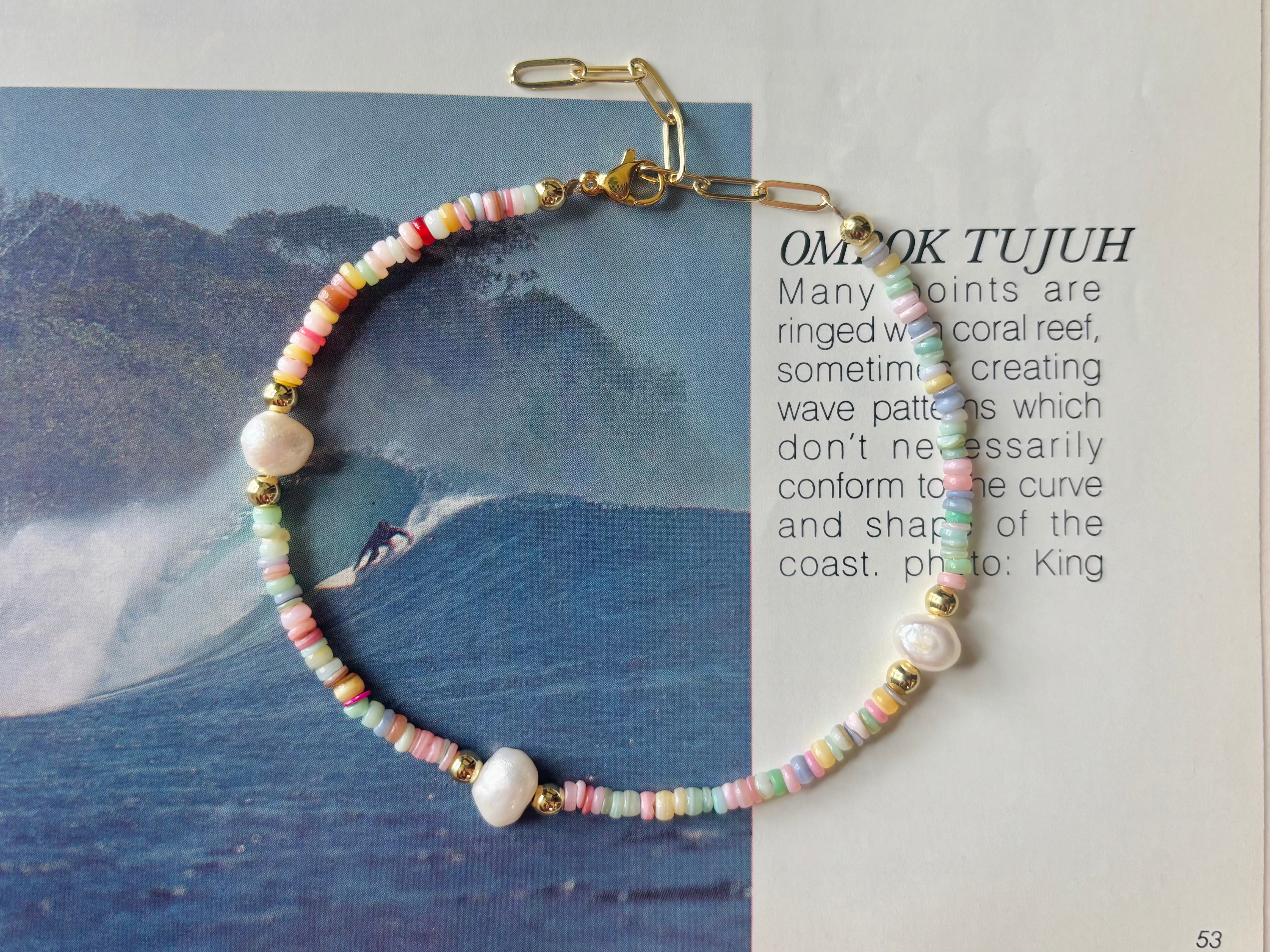 Cotton Candy Anklet
