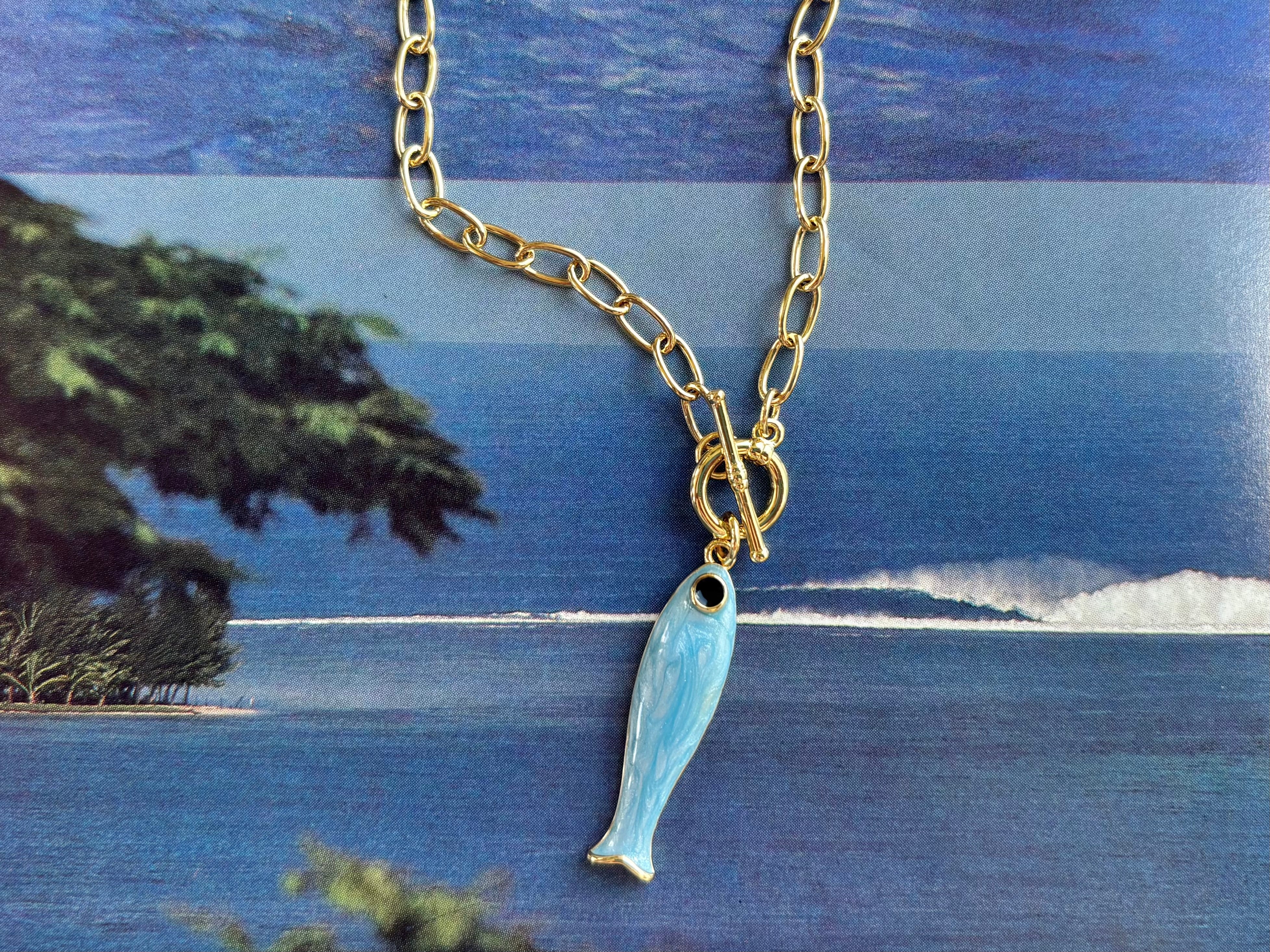 Blue Sardine Necklace