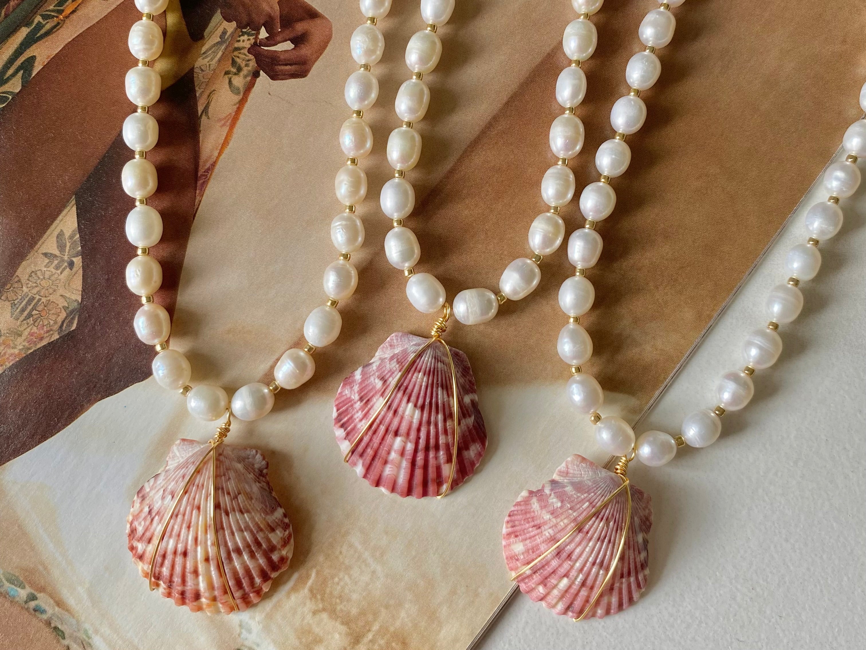 Gulf Coast Shell & Pearl Necklace