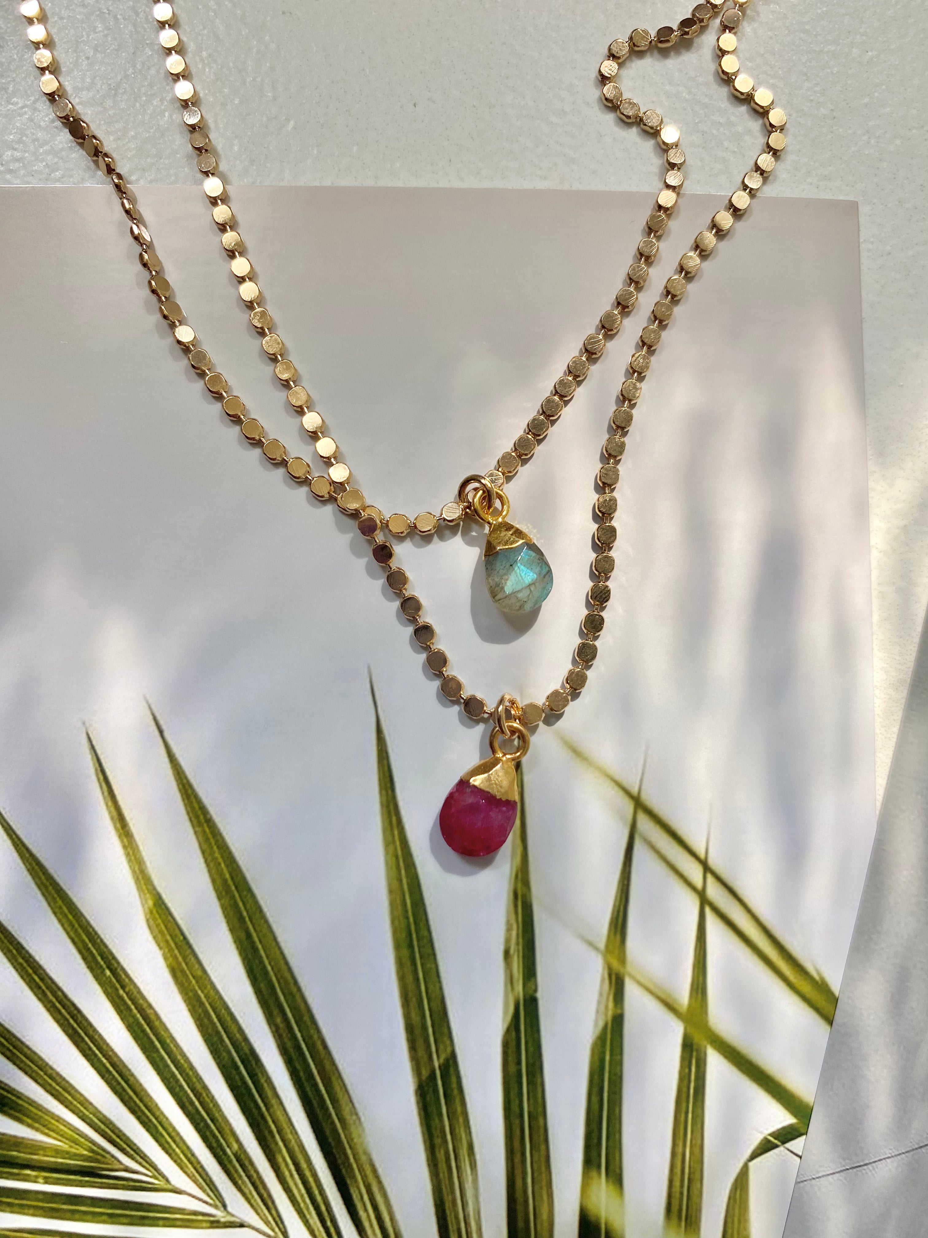 Dahlia Gemstone Necklace