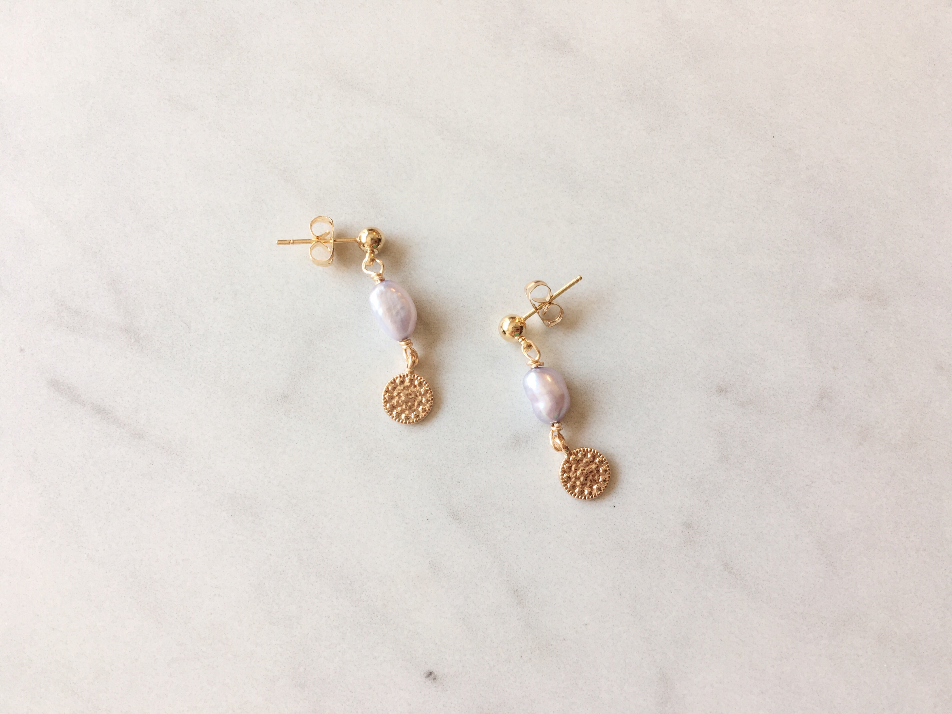 Mini Mermaid Coin Earrings