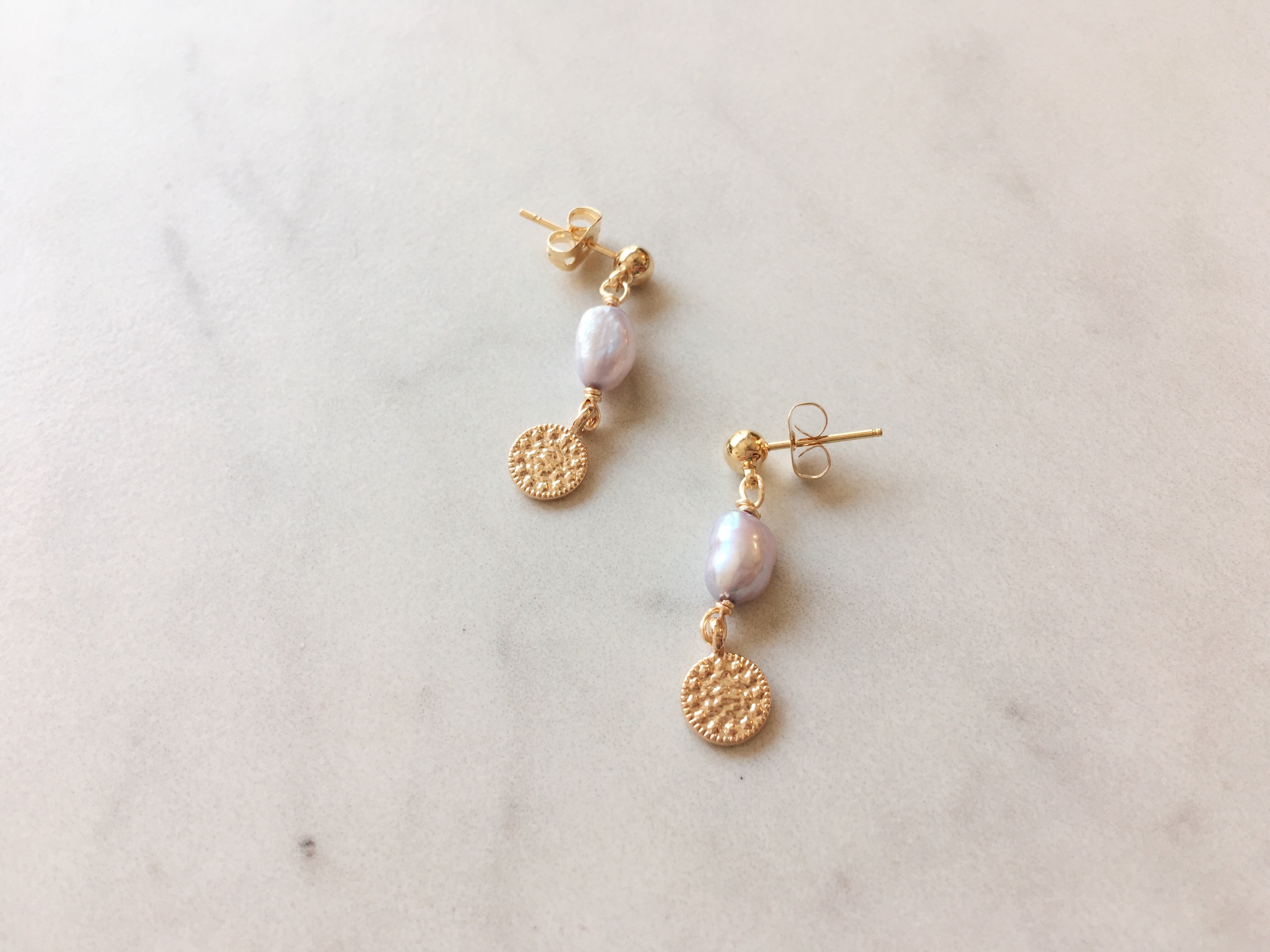Mini Mermaid Coin Earrings