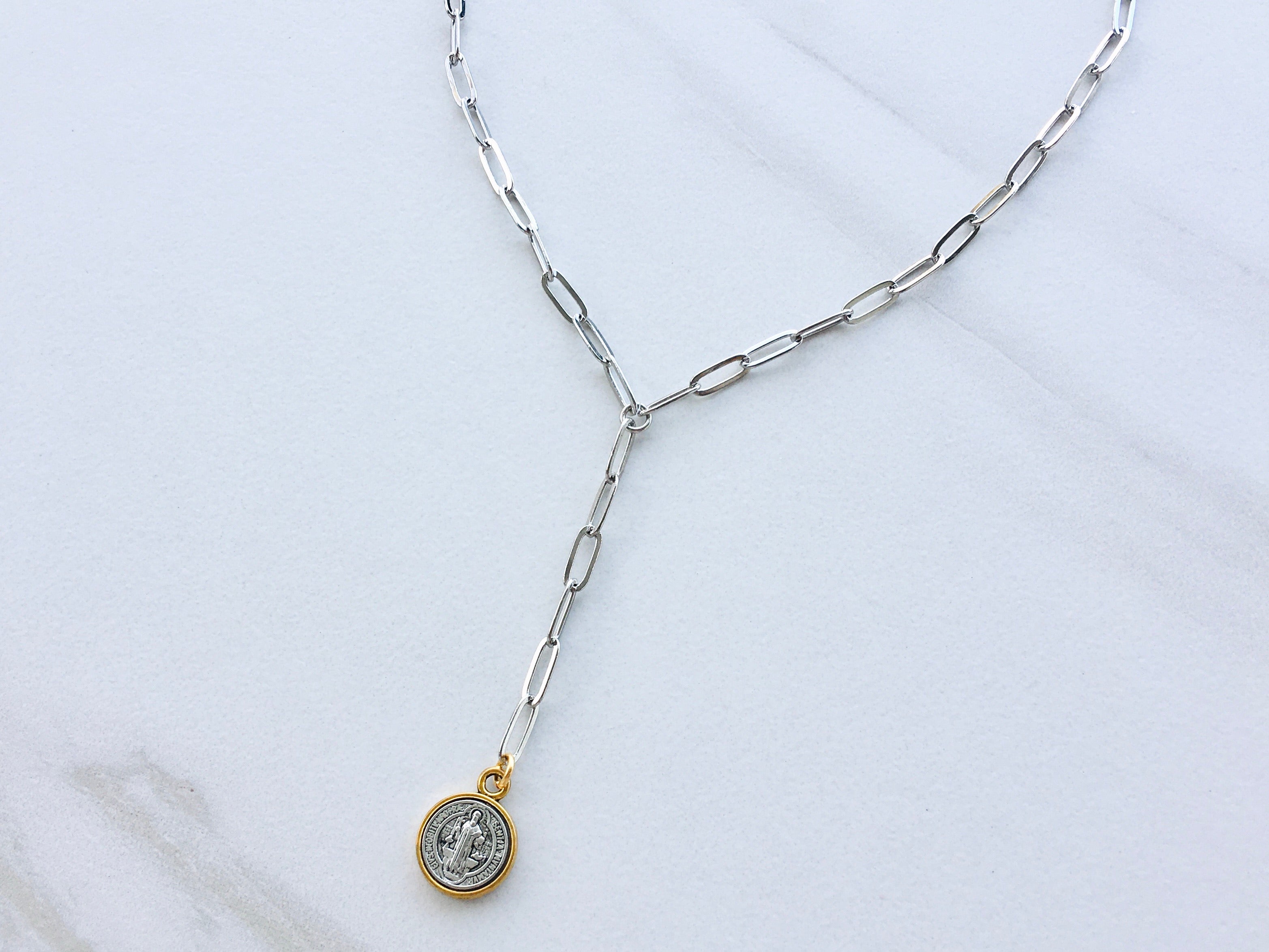 Mighty Coin Lariat Necklace